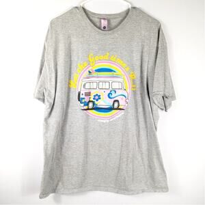 Simply Southern Let the Good Times Roll T Shirt Womens XL Gray Graphic Tee